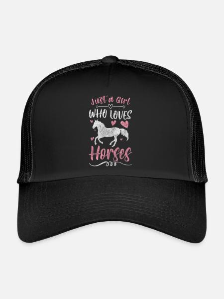 Horses Sports Western Riding Competition Riding - Trucker Cap - black/black - Front