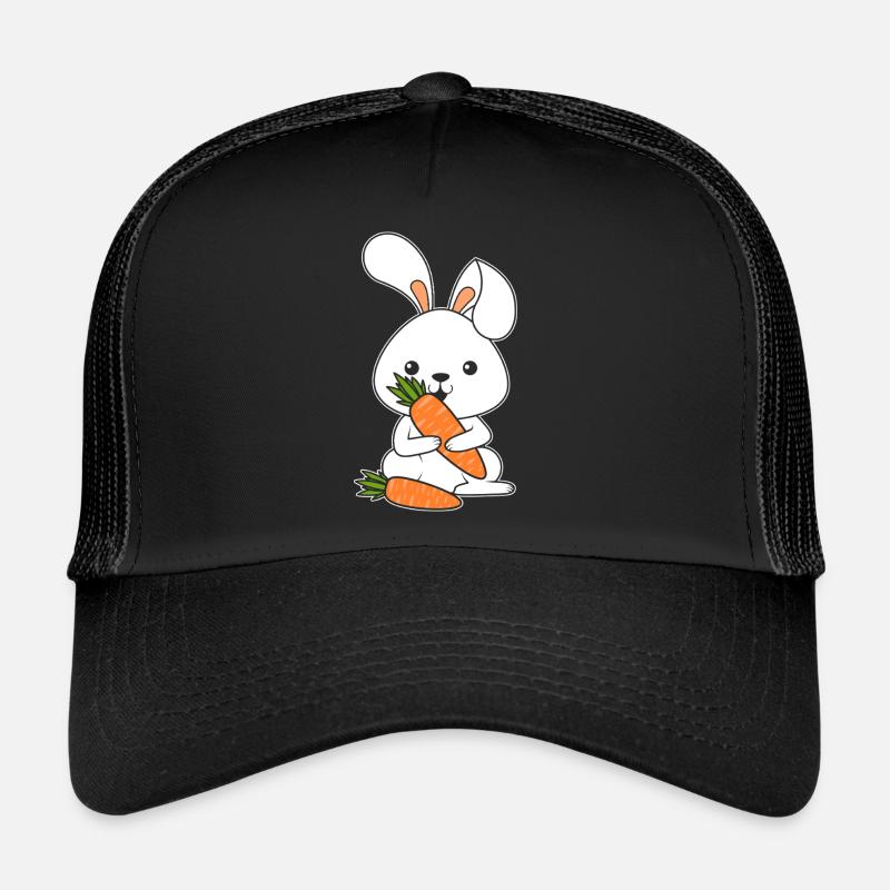 Lapin Légume Carotte Cadeau de lapin de Pâques Casquette trucker 