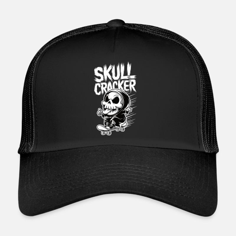 Skull Cracker Skateboard Trucker Cap
