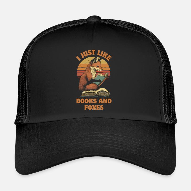 Fuchs mit Bücher Trucker Cap