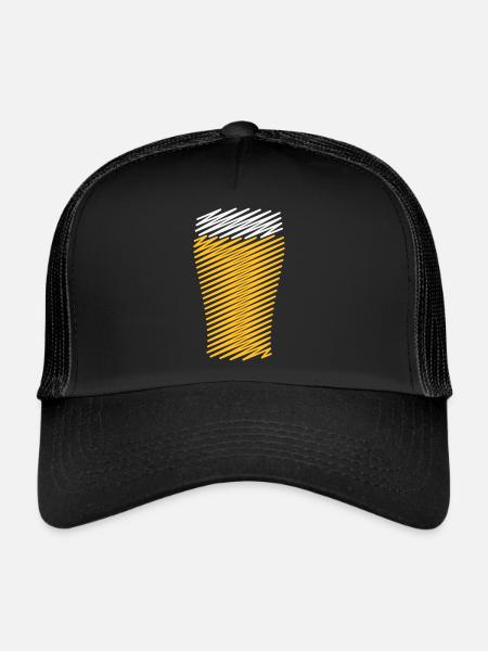 XShatch Design - Trucker Cap - black/black - Front