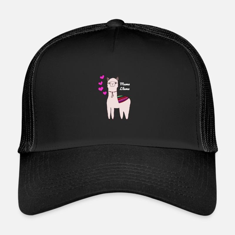 Mama Lama Muttertagsgeschenk - Trucker Cap - Schwarz/Schwarz