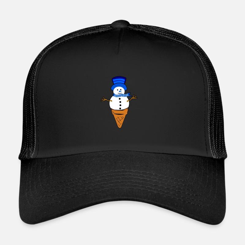 snowman - Trucker Cap - black/black