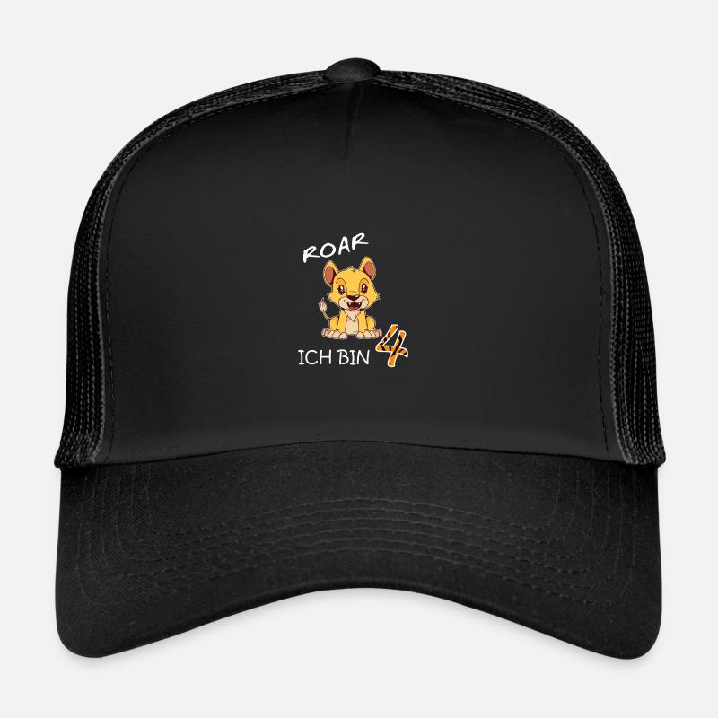 Baby Loewe Roar Ich Bin 4 Vierter Geburstag Kinder Trucker Cap
