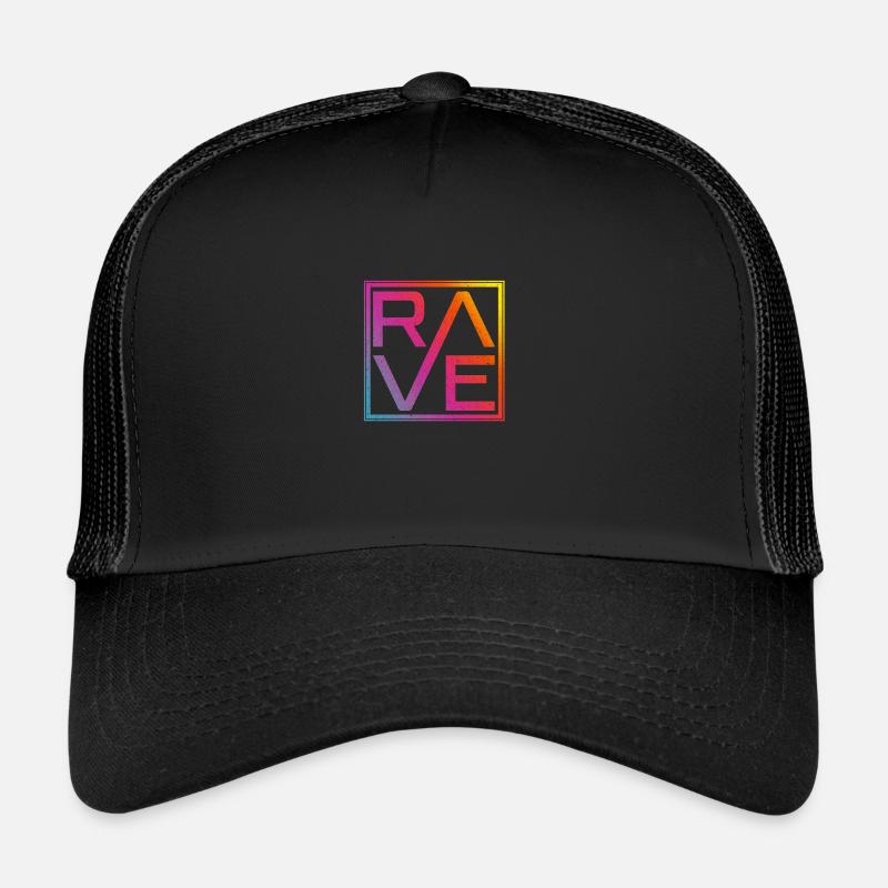 Raving, Rave, Techno, House, Edm Party Trucker Cap