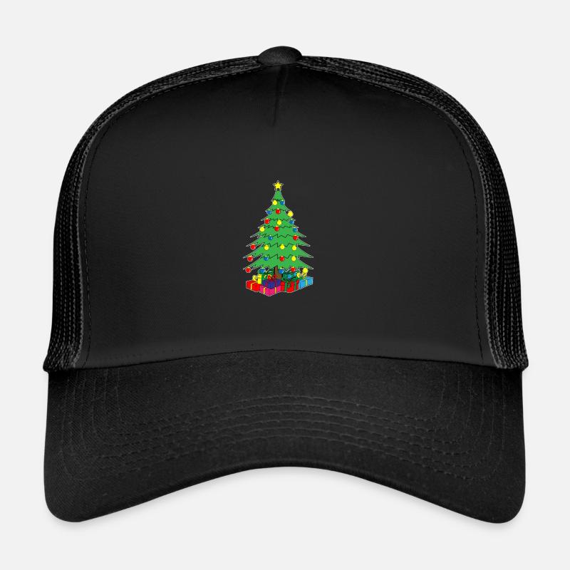 Arbre de noël cadeaux sapin noël Casquette trucker 
