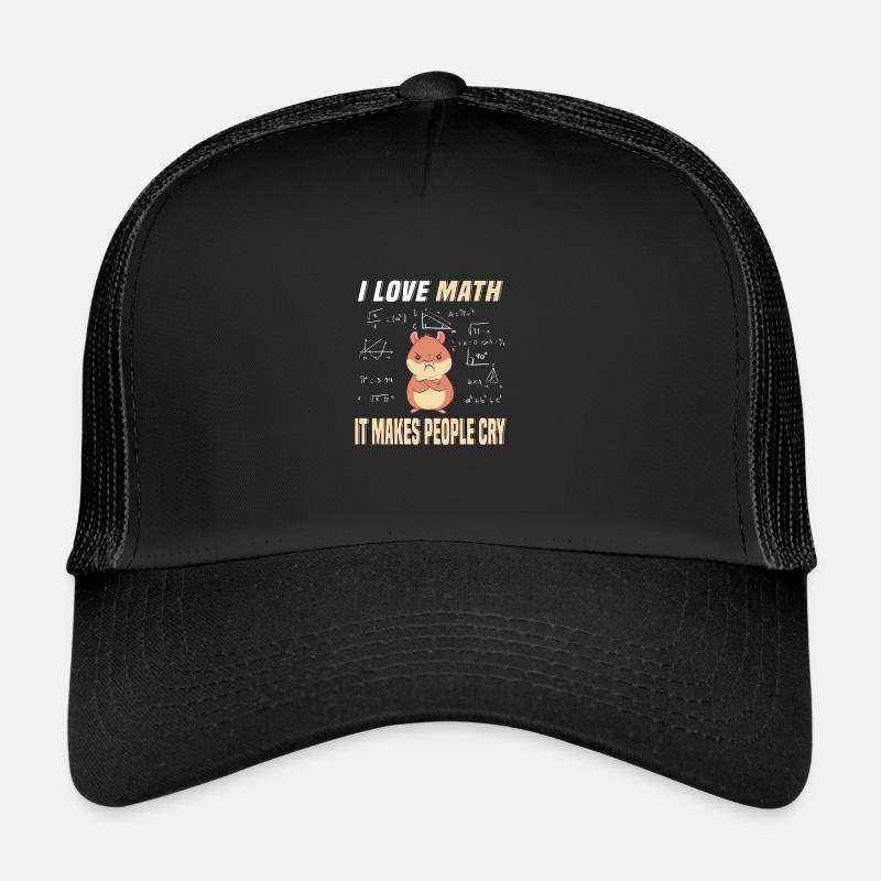J'aime les maths hamster rongeur math génie professeur de mathématiques Casquette trucker 