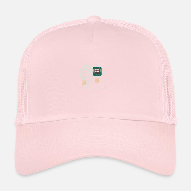 Computer chip, CPU heart - Computer Geek Casquette trucker 