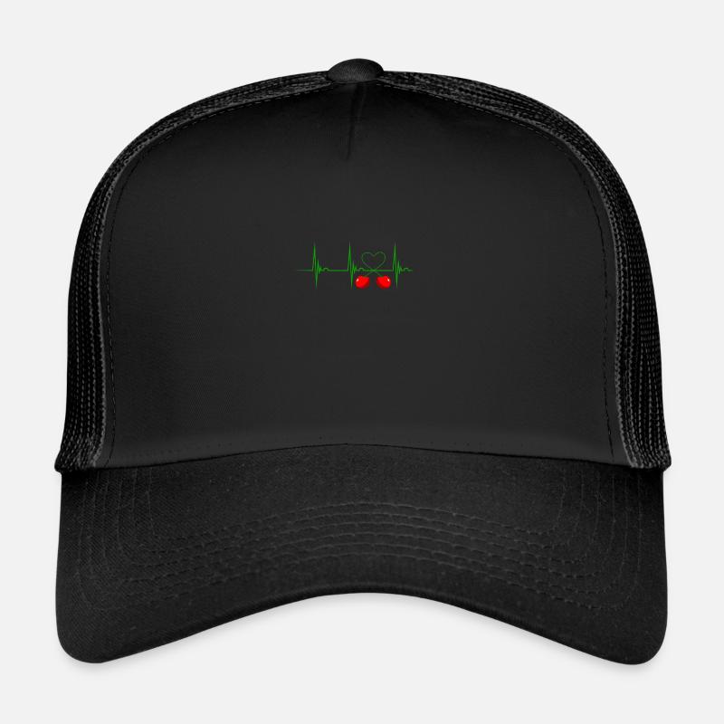 Cherry Cherry Heartbeat Fruit Cherries Trucker Cap