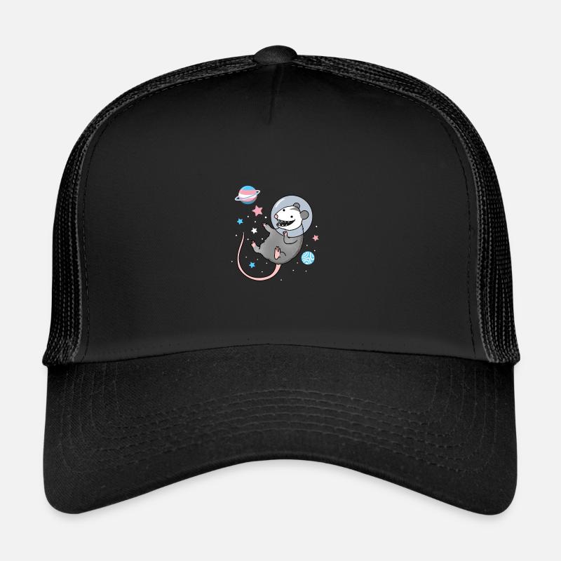 Opossum transgenre dans l’espace Transgender Pride Casquette trucker 