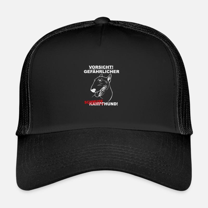 Bullterrier Bully Miniatur Bullterrier Spruch - Trucker Cap - Schwarz/Schwarz