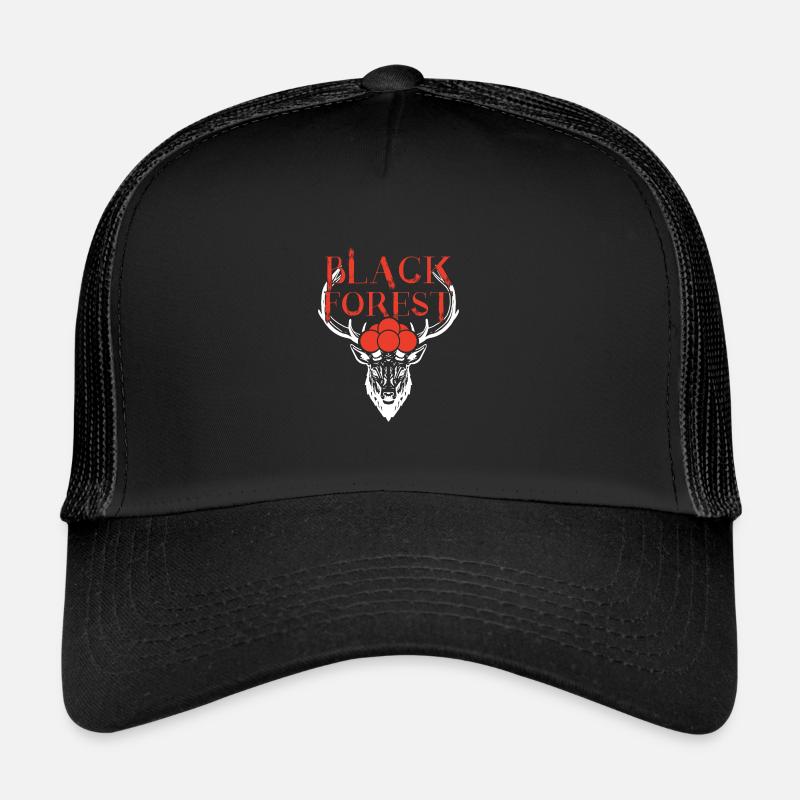 Schwarzwald Hirsch - Trucker Cap - Schwarz/Schwarz