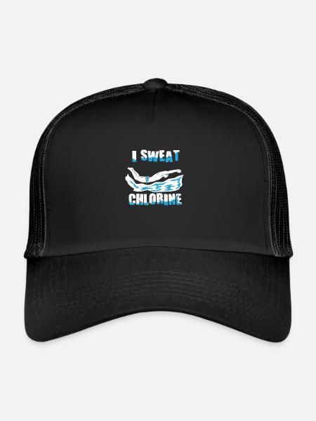Nageurs Natation 50 mètres piste Brasse - Casquette trucker  - noir/noir - Devant