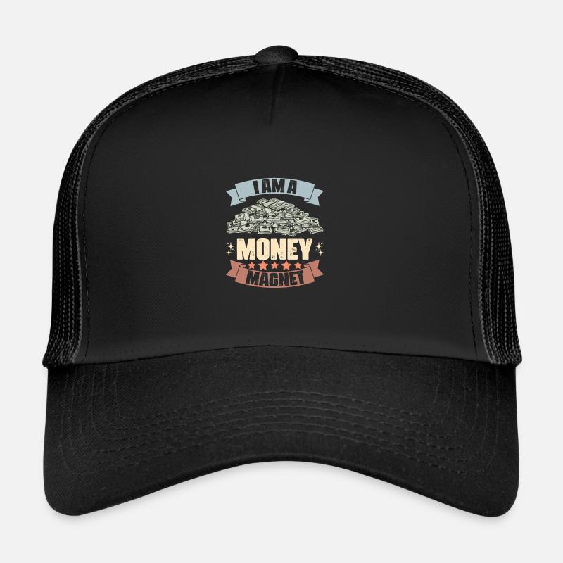 Rétro Je suis un aimant à argent Un penseur positif Casquette trucker 