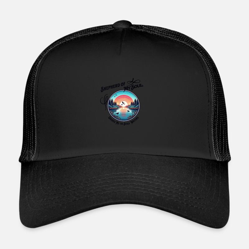 Hirte Meiner Seele Christlicher Psalm 23 2 - Trucker Cap - Schwarz/Schwarz