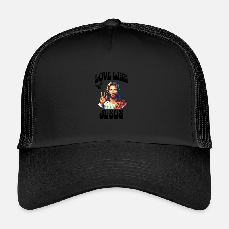 Aimez comme Jésus style hippie avec Dove Casquette trucker 