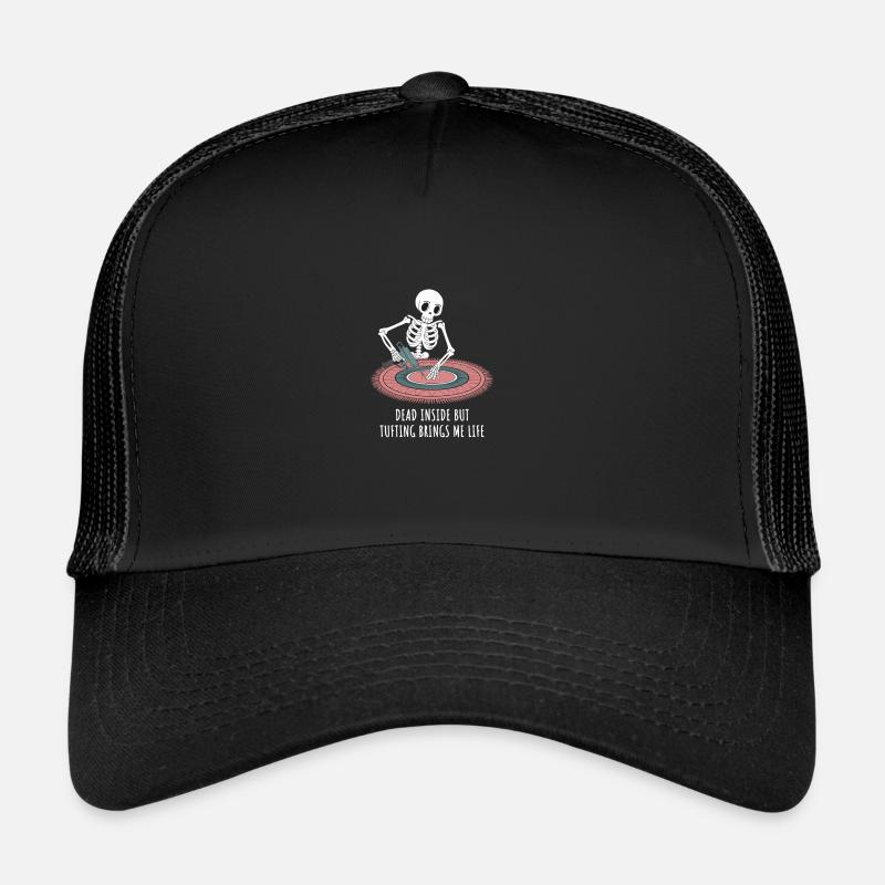 Diy-teppich Lustiger Teppich Tufting - Trucker Cap - Schwarz/Schwarz