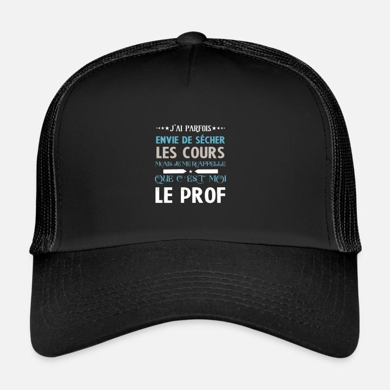 Prof Meilleur Professeur - Casquette trucker  - noir/noir