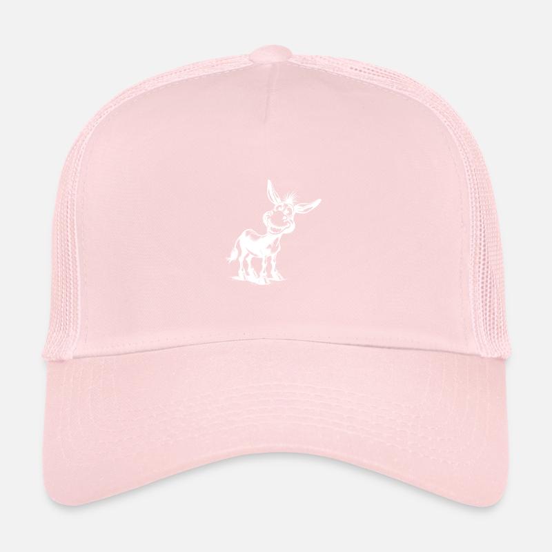 Dessin au crayon d’âne souriant drôle Casquette trucker 