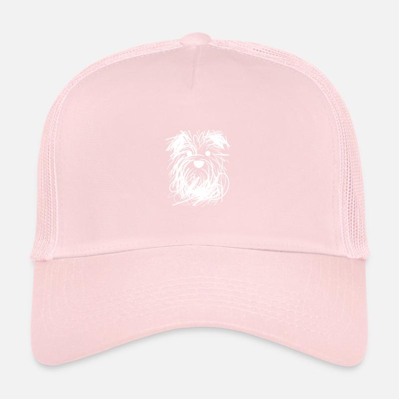 Portrait de chien créatif aux lignes chaotiques Casquette trucker 