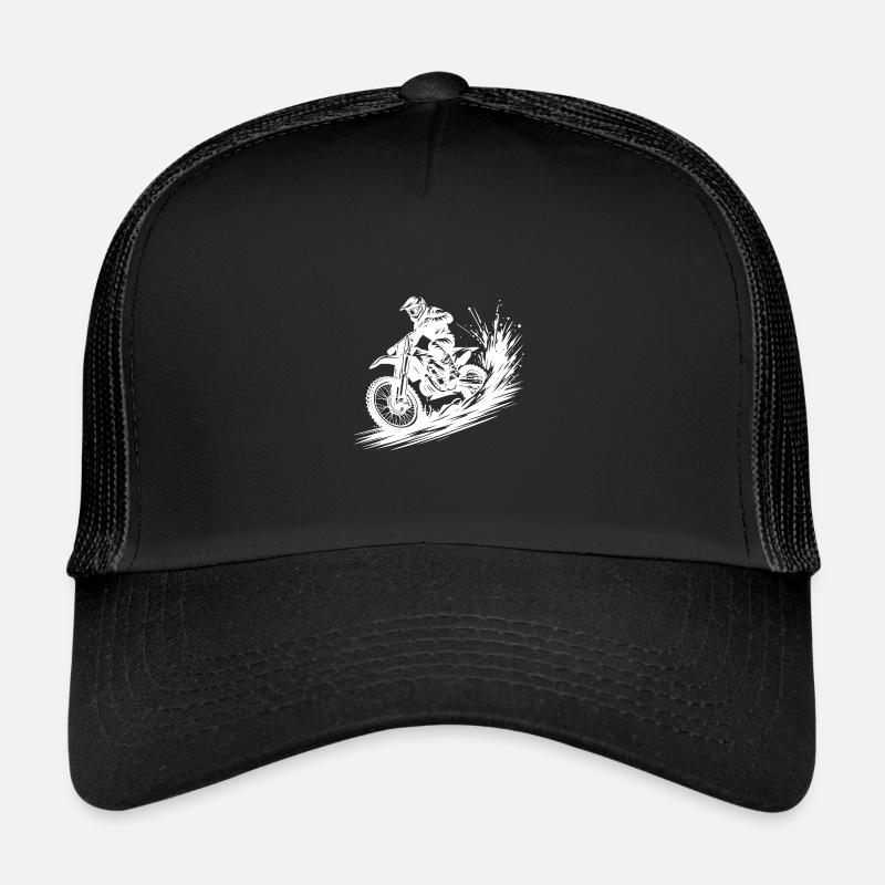 Dynamic motocross illustration Drawing Trucker Cap