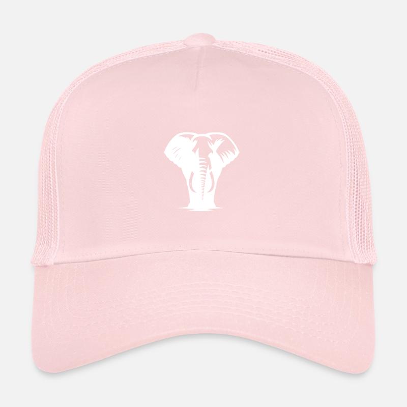 Elephant portrait proboscis with tusks Trucker Cap