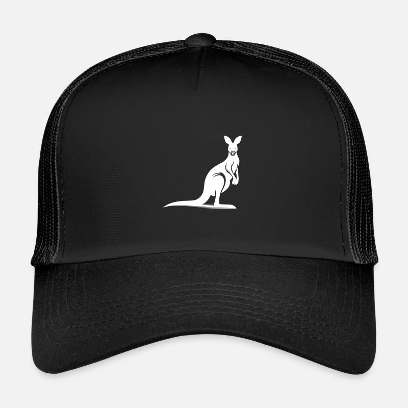 Silhouette of a graceful kangaroo Trucker Cap