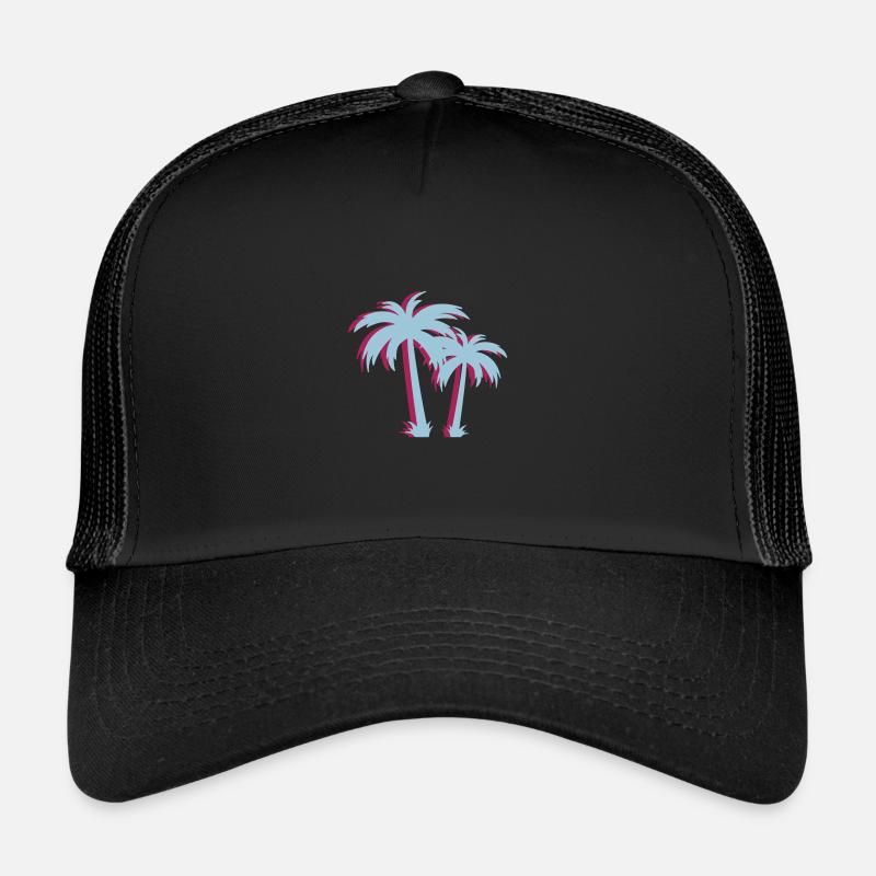 palmen - Trucker Cap - Schwarz/Schwarz