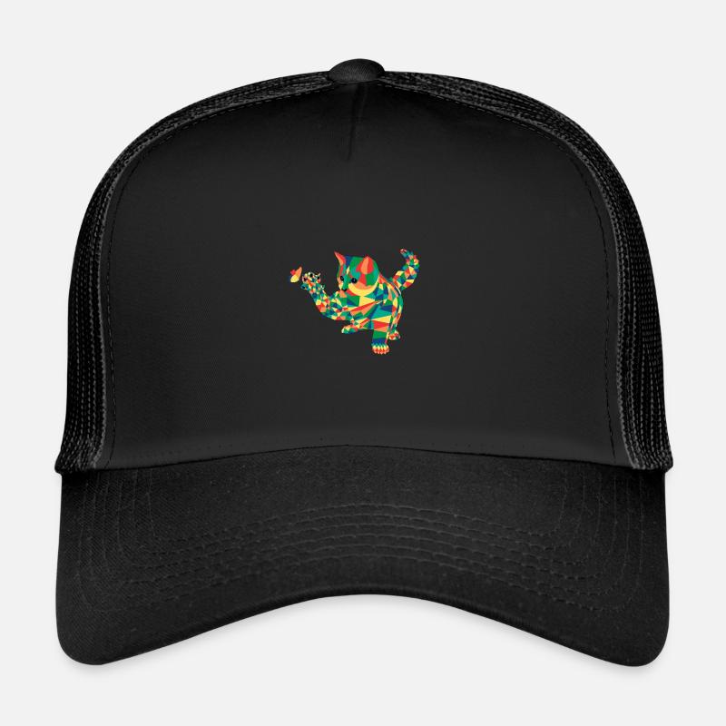 Abstrakte Katze Cartoon Trucker Cap