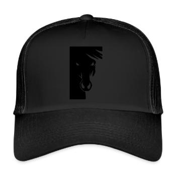 mad stallion - Étalon - Casquette trucker  - noir/noir - Devant