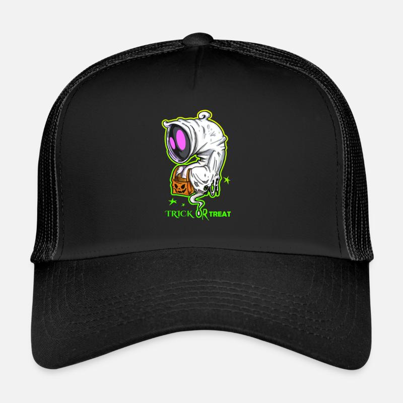 Ghost Halloween Trucker Cap