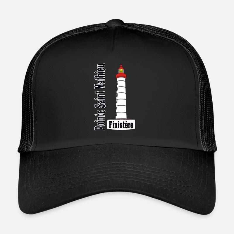 phare de saint Mathieu - Casquette trucker  - noir/noir