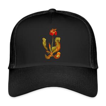 Carnivorous Plant Carnivore Grunge Vintage - Trucker Cap - black/black - Front