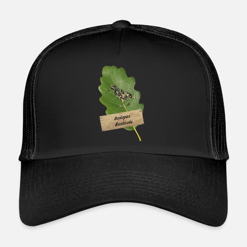 OBV – Becasse camo Scolopax Rusticola #4 - Casquette trucker  - noir/noir