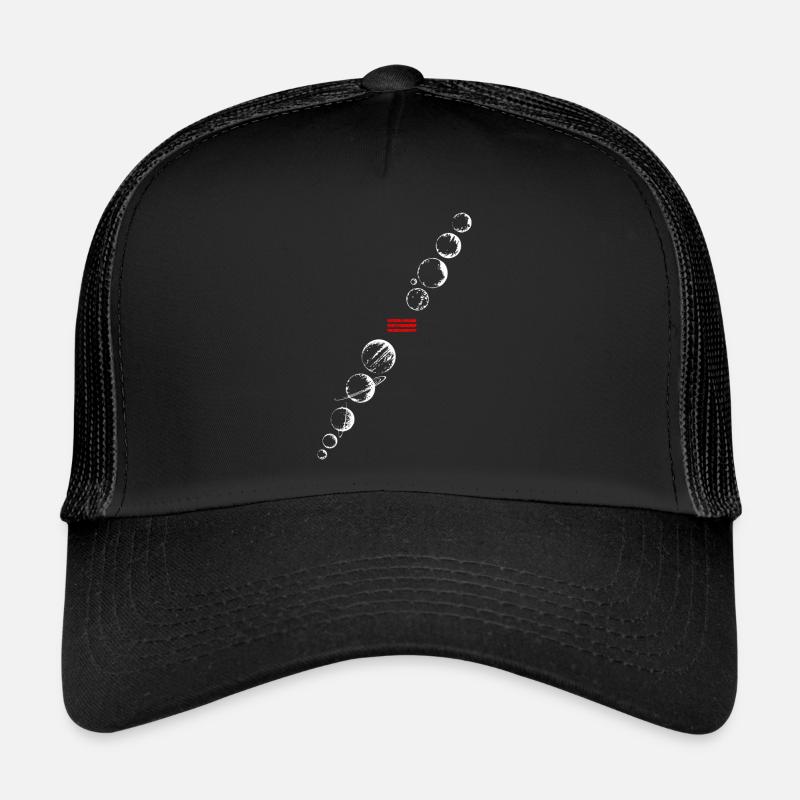 Space auto atterrit sur mars - Casquette trucker - noir/noir
