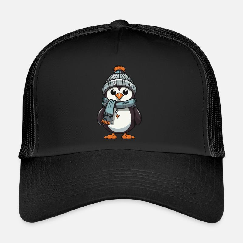 Pingouin Bande Dessinée Mignon Hiver Casquette trucker 