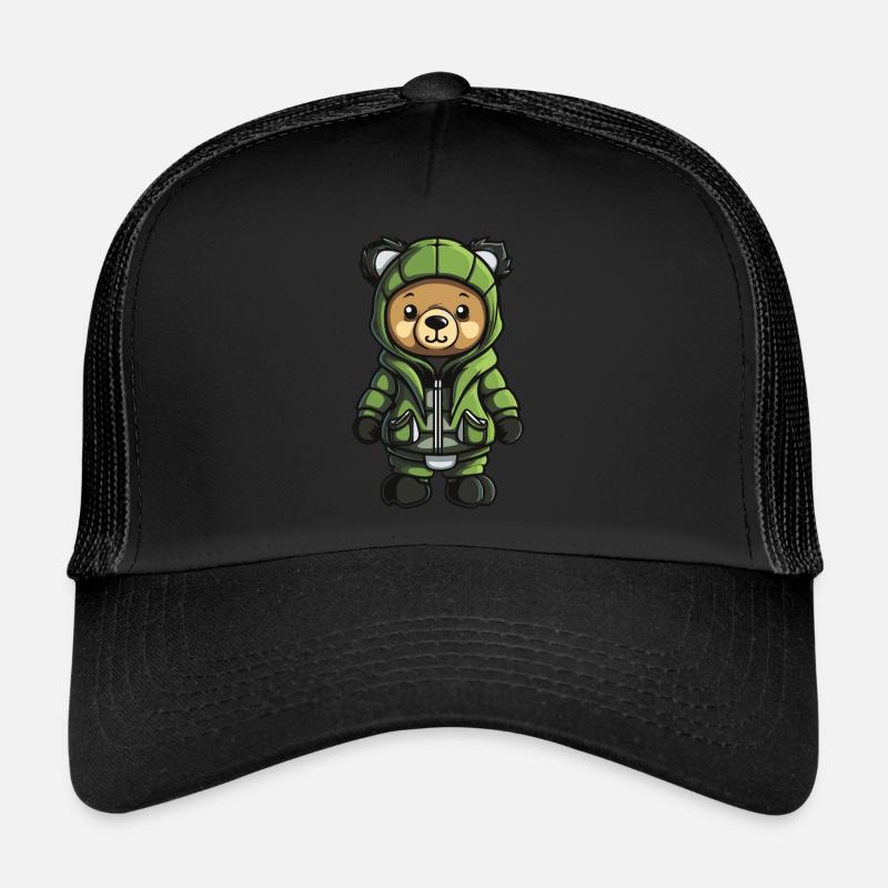 Ours Hiver Bande Dessinée Mignon Casquette trucker 
