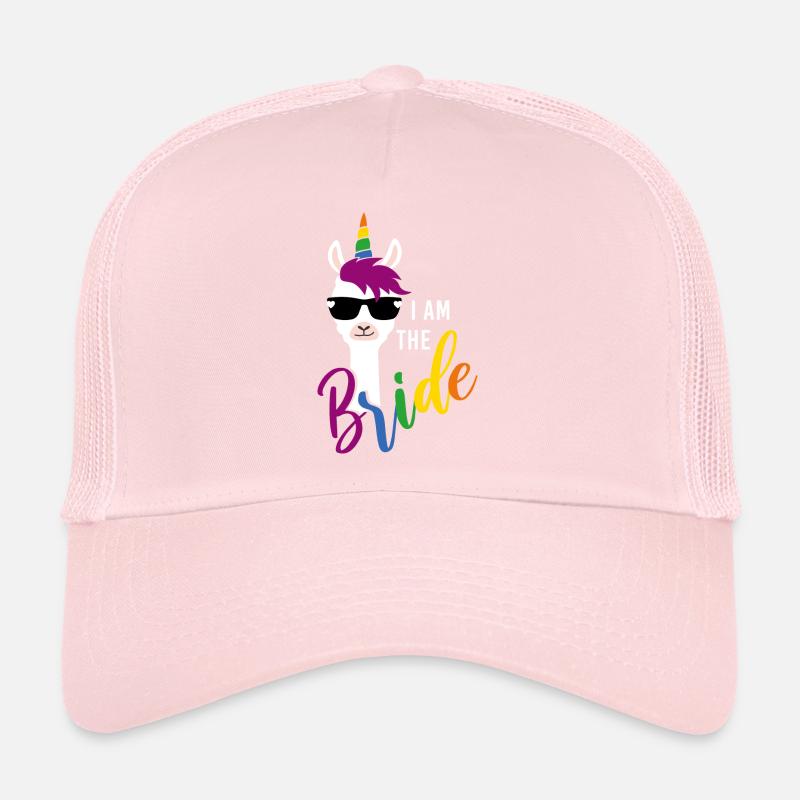 LGBTQ Bride Lama Einhorn Regenbogen JGA Trucker Cap