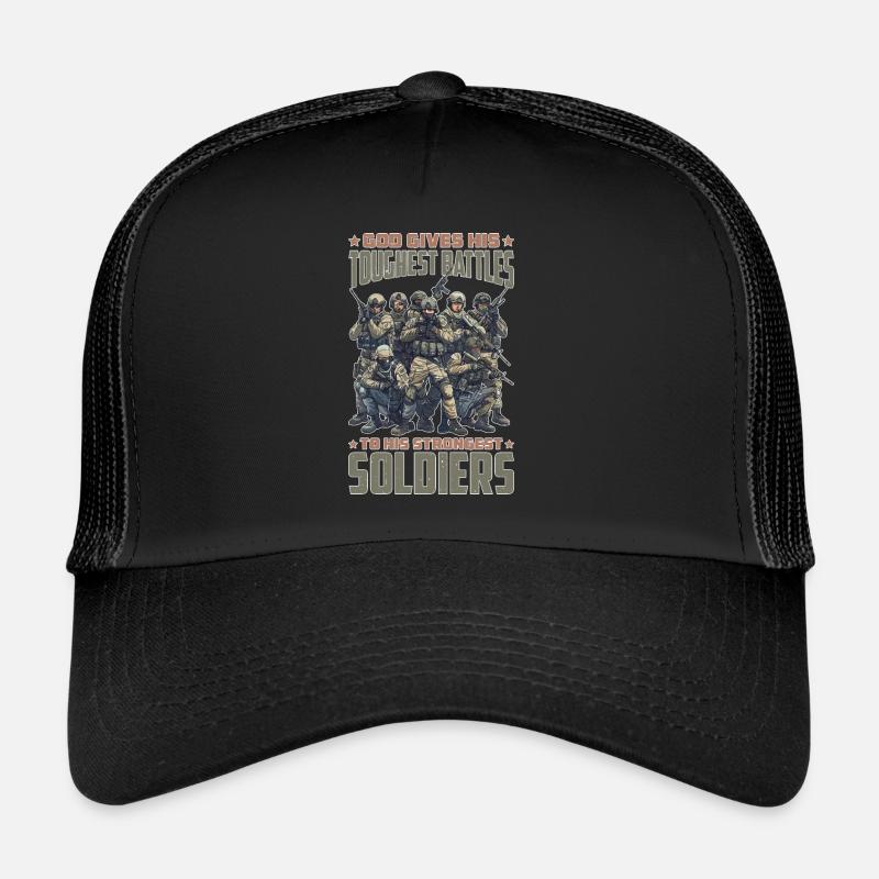 Dieu donne ses batailles les plus difficiles à ses 11 plus forts Casquette trucker 