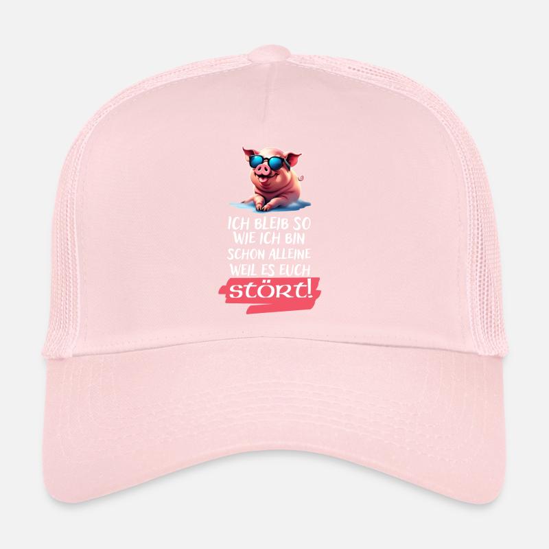 Ich bleib so wie ich bin Spruch-Witziges Statement Trucker Cap