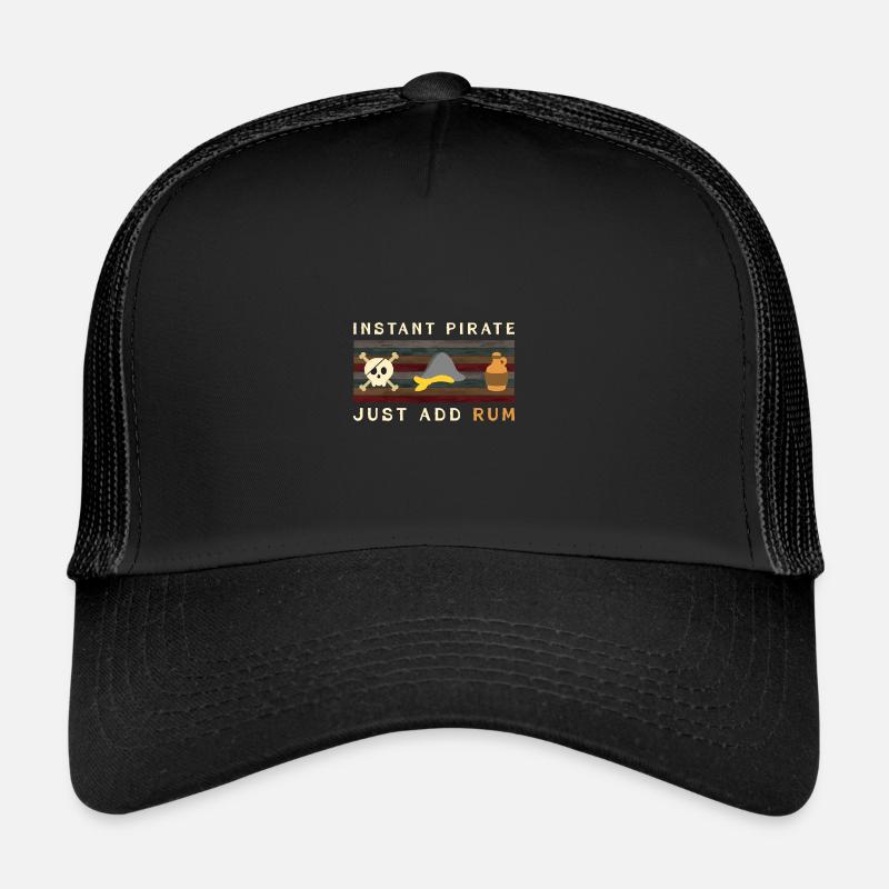 Pirat Rum Totenkopf Geschenk Spruch Trucker Cap