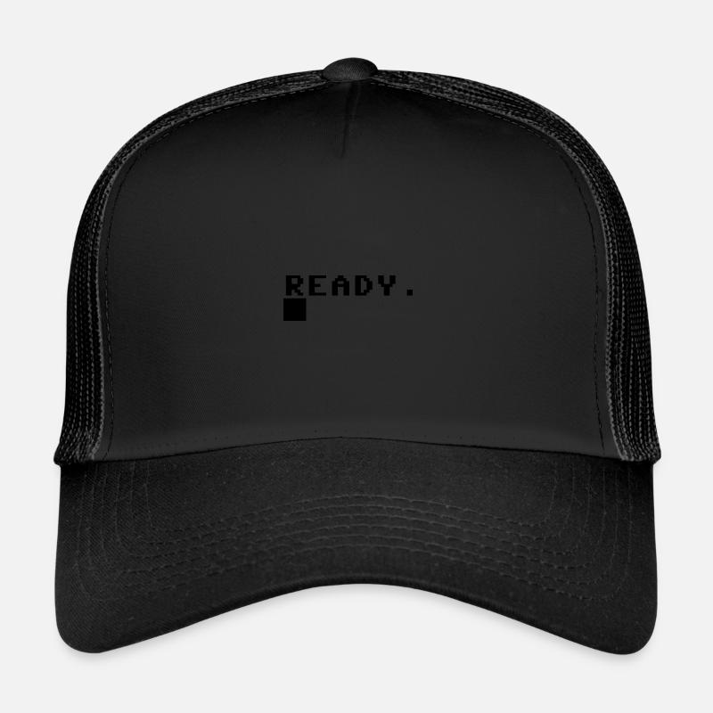 C64 ready - schwarz - Trucker Cap - Schwarz/Schwarz