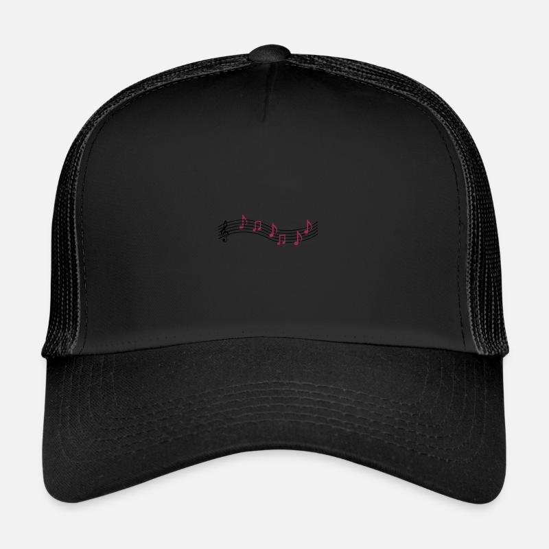 music notes 2 - Trucker Cap - black/black