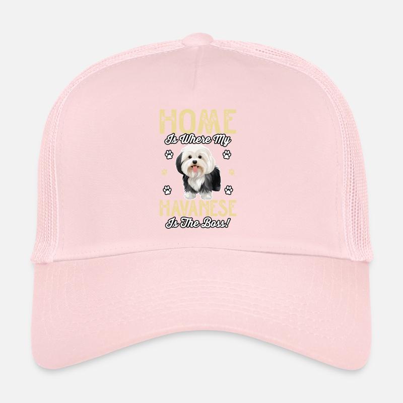 La maison, c’est là où mon bichon havanais est le chef Casquette trucker 