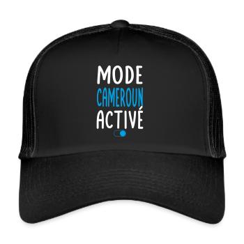 Mode Cameroun Activé - Idée Cadeau - Casquette trucker  - noir/noir - Devant