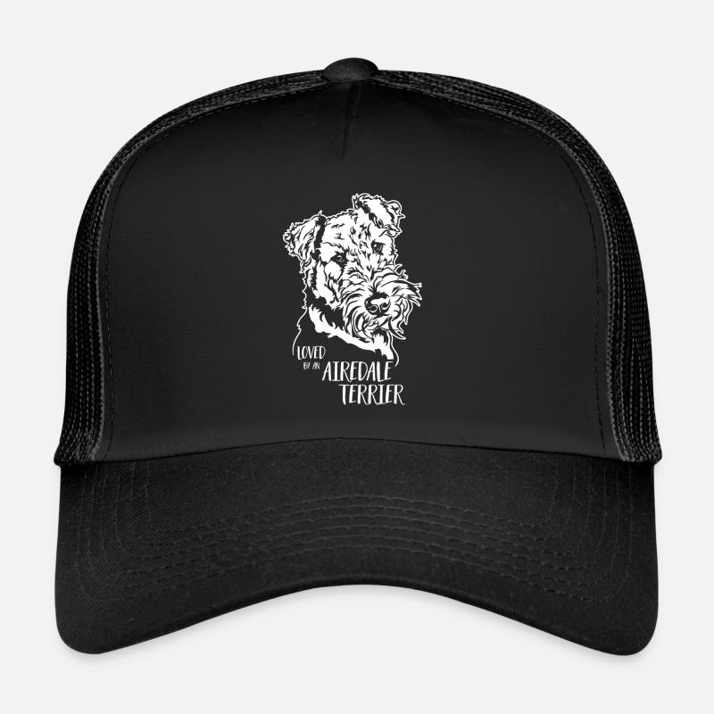 Aimé par un chien Airedale Terrier disant Wilsigns Casquette trucker 