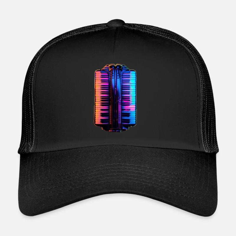 Akkordeon - Trucker Cap - Schwarz/Schwarz