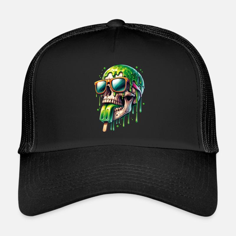 Whimsical Shrill Funny Skull Popsicles Trucker Cap