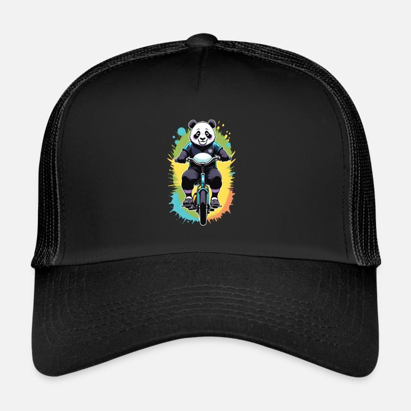 Panda Cyclist Trucker Cap