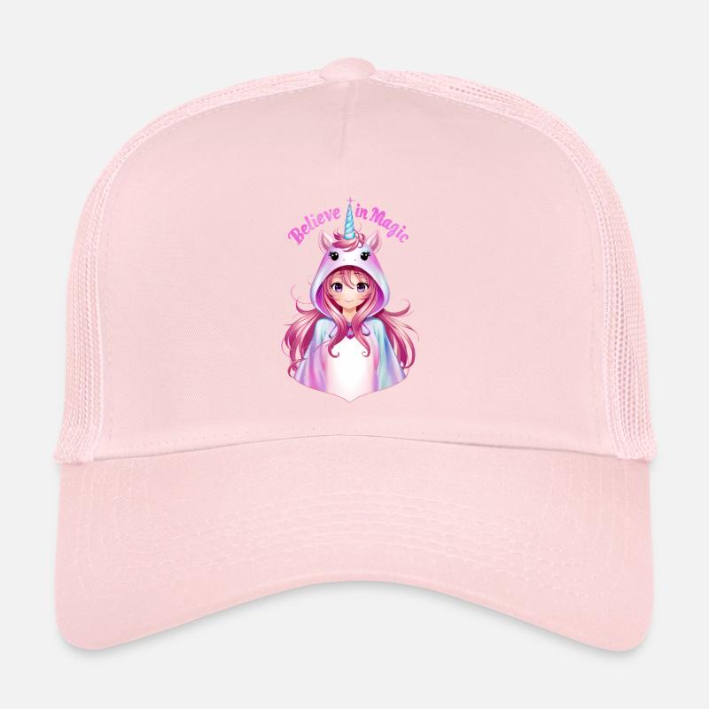 Anime-Mädchen im Einhorn-Anzug Trucker Cap